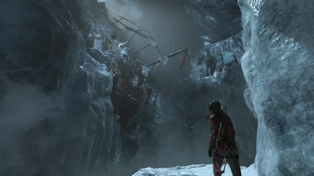 You will walk into a huge grotto, where there is the first tomb that you can explore - Rise of the Tomb Raider: Follow the Mongolian path, walkthrough - Siberian Wilderness - Best Laid Plans - Rise of the Tomb Raider Guide