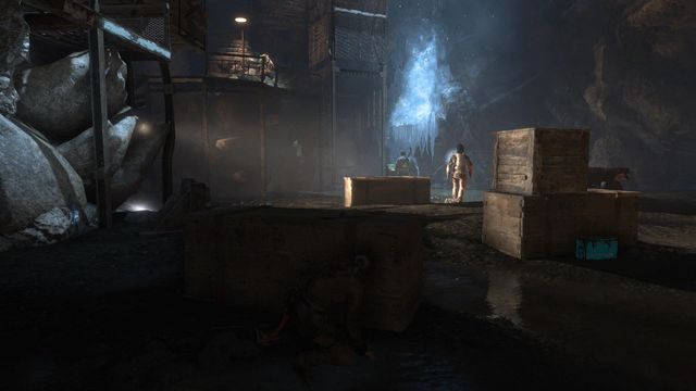 Lara should reach a largish room, where there are three opponents - Rise of the Tomb Raider: Find a way through the mountain, walkthrough - Shortcut - Rise of the Tomb Raider Guide