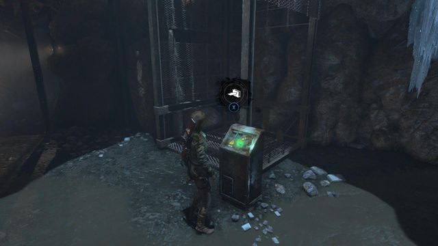 Approach the lifts control panel and use it - Rise of the Tomb Raider: Find a way through the mountain, walkthrough - Shortcut - Rise of the Tomb Raider Guide
