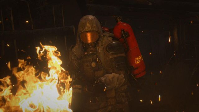 After you fight your way through all of the enemies, there appears a soldier with a flame thrower - Rise of the Tomb Raider: Help defend the village against the attack, walkthrough - Prepare for Battle - Rise of the Tomb Raider Guide