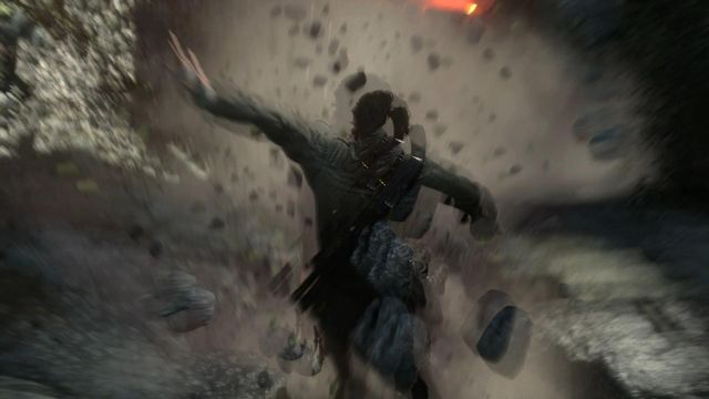 At some point, floor will collapse under you - Rise of the Tomb Raider: Infiltrate the ruins and find Sofia, walkthrough - To the Tower - Rise of the Tomb Raider Guide