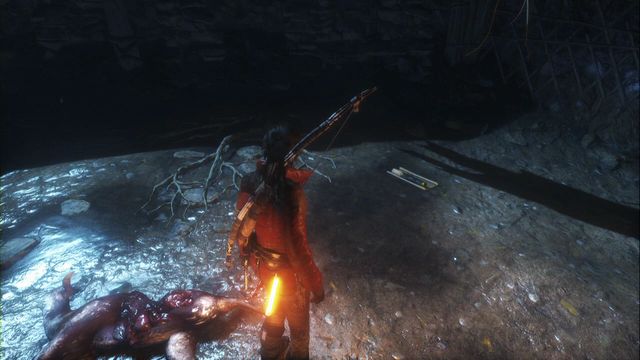 On the ground, in the cave where a bear lurked - Rise of the Tomb Raider: Documents, Siberian Wilderness secrets, tips, location - Siberian Wilderness - Rise of the Tomb Raider Guide
