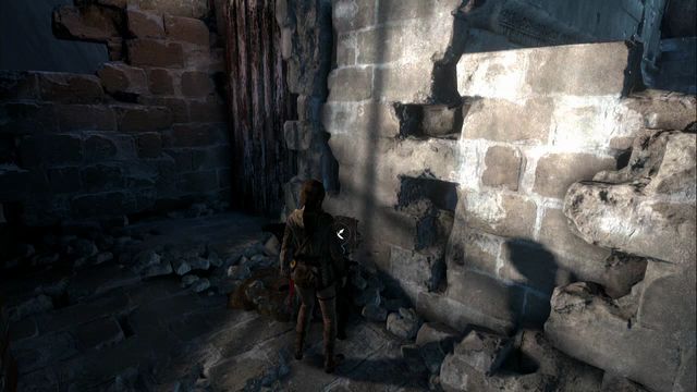 From the big hall before the cannon aimed at the gate, climb up the ladder, where you find a chest and the cache at the wall on the right - Rise of the Tomb Raider: Survival Caches, Abandoned Mine secrets, locations - Abandoned Mine - Rise of the Tomb Raider Guide