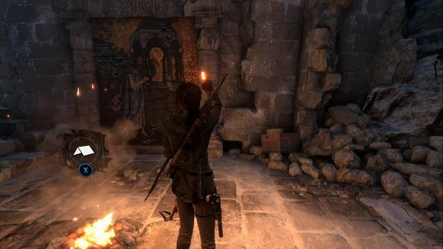 You cannot miss it - Rise of the Tomb Raider: Relics, murals and chests, Abandoned Mine secrets - Abandoned Mine - Rise of the Tomb Raider Guide