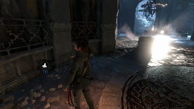 At the opposite end of the chamber, where you find the monolith - Rise of the Tomb Raider: Relics, murals and chests, Abandoned Mine secrets - Abandoned Mine - Rise of the Tomb Raider Guide