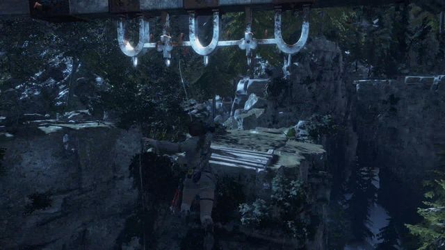 Thanks to the rope that you have obtained, you will now be able to jump over chasms - Rise of the Tomb Raider: Find a safe path to the Remnant village, walkthrough - Back to the Forest - Rise of the Tomb Raider Guide