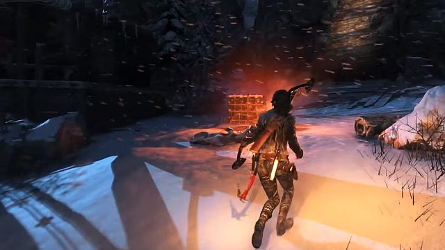 After a short climb, you will get to the camp, right next to the traders cottage, who you have already had experience with - Rise of the Tomb Raider: Follow the Trinity helicopter to the base, walkthrough - The Rescue - Rise of the Tomb Raider Guide