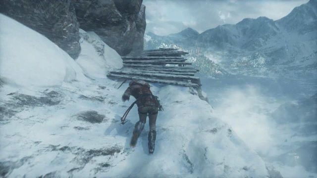 Once the avalanche will start, run straight ahead, using the A button to jump from one wooden platform to another platform - Rise of the Tomb Raider: Get to the top of the mountain walkthrough - Siberian Wilderness - Passageway - Rise of the Tomb Raider Guide