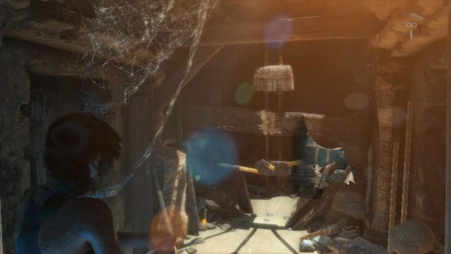 A moment later Lara will barely survive a trap she activated - Rise of the Tomb Raider: Search the tombs corridors walkthrough - Syria - Lost tomb - Rise of the Tomb Raider Guide