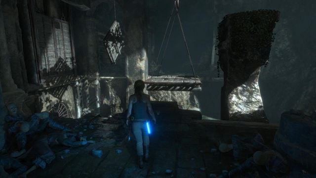 Another environmental riddle is the last in this location - Rise of the Tomb Raider: Climb to the top of main chamber of tomb walkthrough - Syria - Lost tomb - Rise of the Tomb Raider Guide