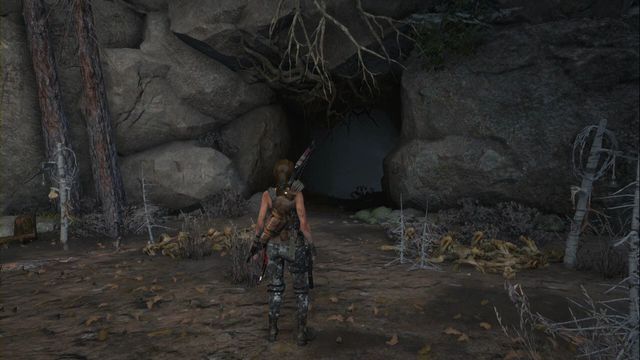 The cave into the tomb. - Rise of the Tomb Raider: Tomb - Baths of Kitezh 5/9, Geothermal Valley secrets - Geothermal Valley - Rise of the Tomb Raider Guide