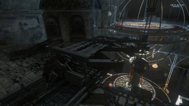 Jump over to the other side and release the blockade here also - Rise of the Tomb Raider: Open the entrance to Kitezh, walkthrough - Path of the Deathless - Rise of the Tomb Raider Guide