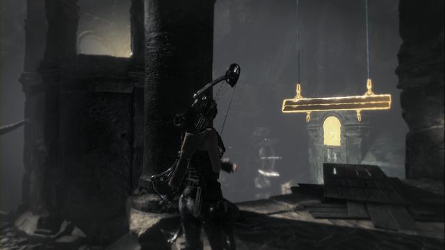 Lower the water level by grabbing on to the beam. - Rise of the Tomb Raider: Tomb - Ancient Cistern 3/9, Soviet Installation secrets - Soviet Installation - Rise of the Tomb Raider Guide