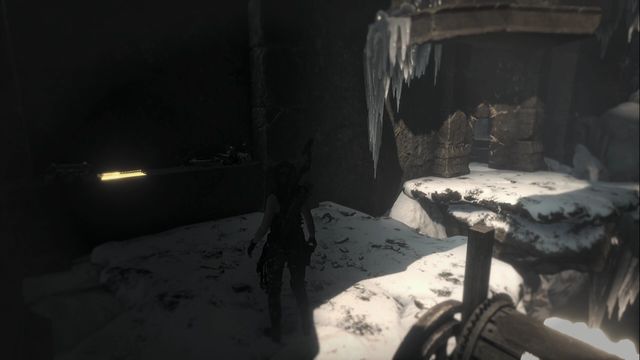 In the Voice of God tomb, at the hoist - Rise of the Tomb Raider: Documents, Soviet Installation secrets, map, tips - Soviet Installation - Rise of the Tomb Raider Guide