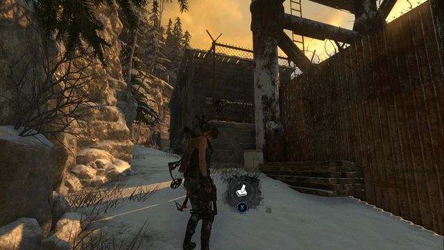 Next to the tower right behind the Supply store - Rise of the Tomb Raider: Survival Caches, Soviet Installation secrets, map, tips - Soviet Installation - Rise of the Tomb Raider Guide