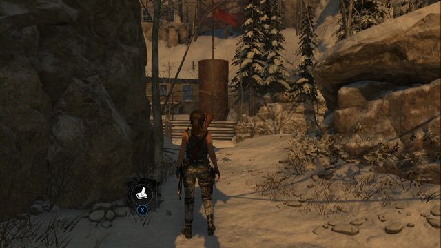 Next to the bulky rocks - Rise of the Tomb Raider: Survival Caches, Soviet Installation secrets, map, tips - Soviet Installation - Rise of the Tomb Raider Guide