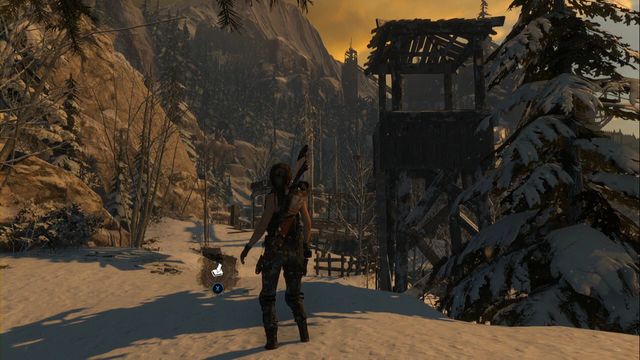 Close to the crypt entrance, on the ledge - Rise of the Tomb Raider: Chests, crypt treasures, Soviet Installation secrets - Soviet Installation - Rise of the Tomb Raider Guide