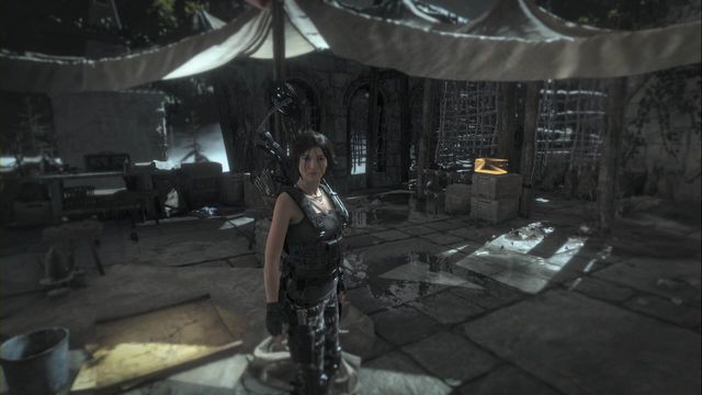 In the tent in the Valley Farmstead Base camp - Rise of the Tomb Raider: Relics, Geothermal Valley secrets, map, locations, tips - Geothermal Valley - Rise of the Tomb Raider Guide