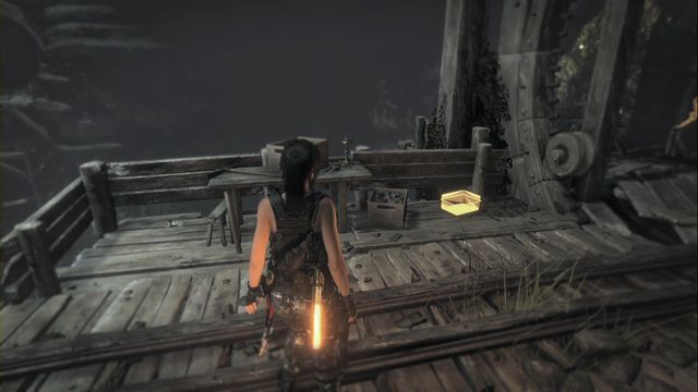 Inside the Pit of Judgment, on the platform to your right, after you swim across the water reservoir and you turn to face it, (climb up over railway tracks) - Rise of the Tomb Raider: Relics, Geothermal Valley secrets, map, locations, tips - Geothermal Valley - Rise of the Tomb Raider Guide