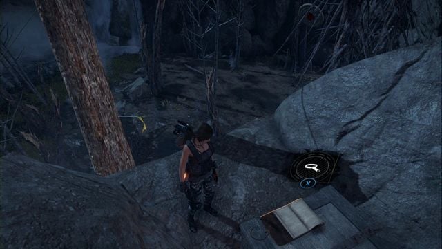 On the ledge that you can reach over the tree that you can stick broadhead arrows into - Rise of the Tomb Raider: Documents 1-15, Geothermal Valley secrets, map - Geothermal Valley - Rise of the Tomb Raider Guide