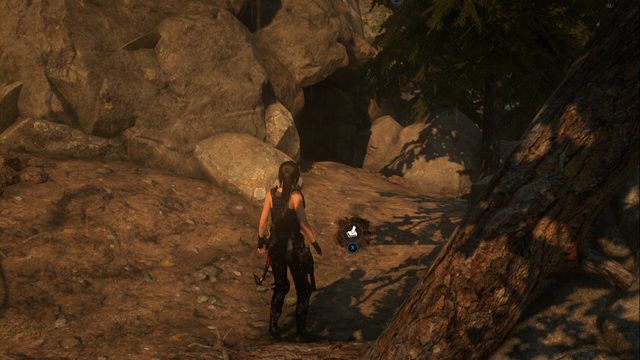 By the fallen tree, in front of the crypt entrance - Rise of the Tomb Raider: Chests and crypt treasures, Geothermal Valley secrets - Geothermal Valley - Rise of the Tomb Raider Guide