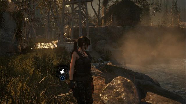 By the rock, several steps away from the wooden tower - Rise of the Tomb Raider: Chests and crypt treasures, Geothermal Valley secrets - Geothermal Valley - Rise of the Tomb Raider Guide