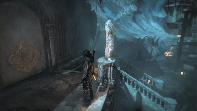 On the wall of one of the buildings - Rise of the Tomb Raider: Murals and chests, Lost City secrets, locations, tips - Lost City - Rise of the Tomb Raider Guide