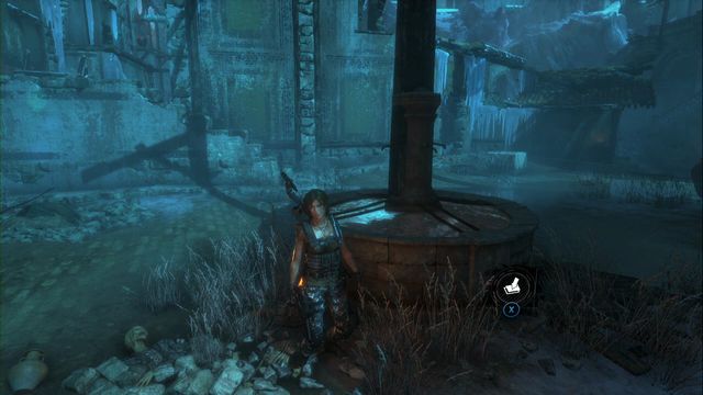 On the ground, by the stone base - Rise of the Tomb Raider: Murals and chests, Lost City secrets, locations, tips - Lost City - Rise of the Tomb Raider Guide