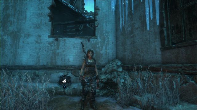 In the very corner of the destroyed buildings, by the window - Rise of the Tomb Raider: Murals and chests, Lost City secrets, locations, tips - Lost City - Rise of the Tomb Raider Guide