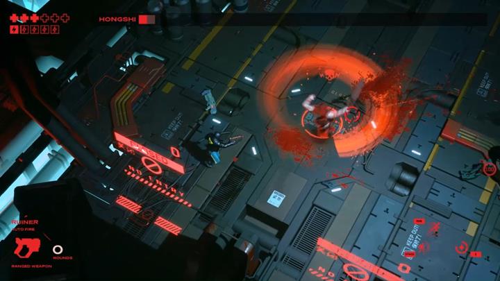 Keep your distance, avoid whirlwind attacks and shoot from a safe distance if you want to defeat this boss. - Hongshi | Head Hunt - Head Hunt - Ruiner Game Guide