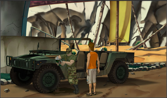 The soldier introduced himself as Zachariah O'Connor - Getting the motorboat - Chapter II: Surfin' Mala - Runaway 2: The Dream of the Turtle - Game Guide and Walkthrough