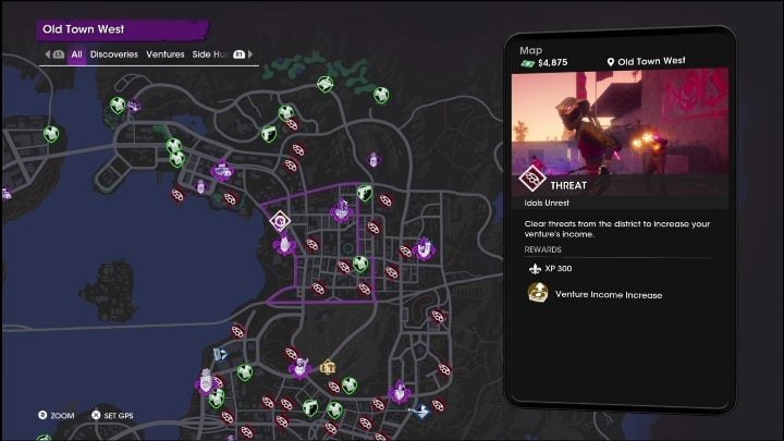 Saints Row 2022 Threats West Old Town list and description of