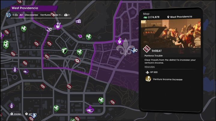 Location: The southern part of the location - Saints Row 2022: Threats (West Providencia) - list and description of activity - West Providencia - Saints Row Guide, Walkthrough