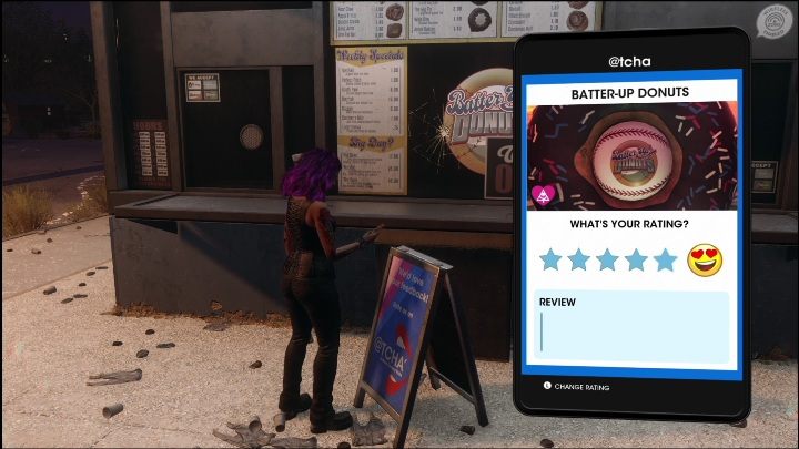 The first task of this category can be found in the north-eastern part of the district, after the first conversation - Saints Row 2022: Side Hustles (Mercado) - list and description of activity - Mercado - Saints Row Guide, Walkthrough