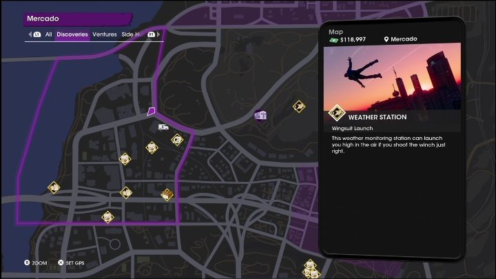 The Weather Station is a great spot to launch yourself into the air - Saints Row 2022: Discoveries (Mercado) - list and description of activity - Mercado - Saints Row Guide, Walkthrough