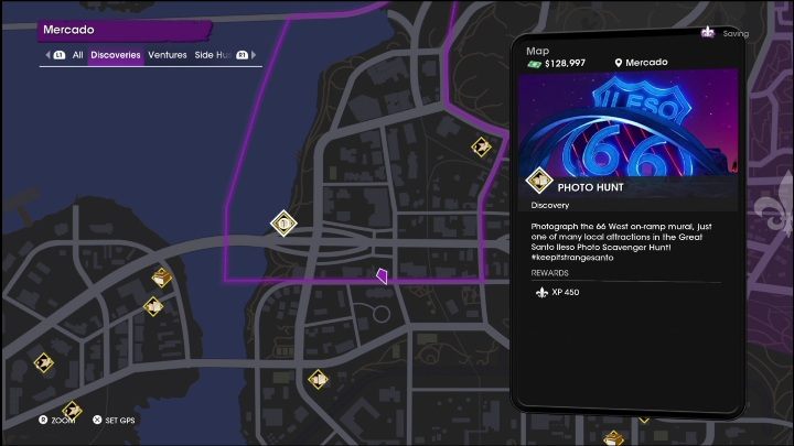 This Photo Hunt activity is located in the western part of the location, right next to the water reservoir - Saints Row 2022: Discoveries (Mercado) - list and description of activity - Mercado - Saints Row Guide, Walkthrough