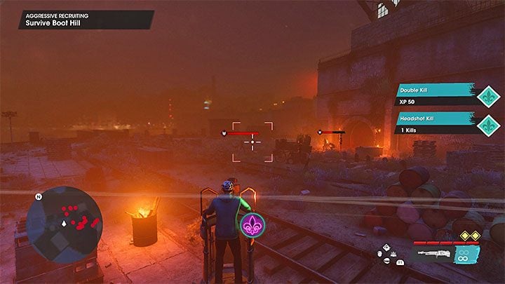 There is also a stationary turret in the location where the boss was - get rid of its operator (preferably with a headshot) and take over the turret - Saints Row 2022: Aggressive Recruiting - walkthrough - Walkthrough - Saints Row Guide, Walkthrough