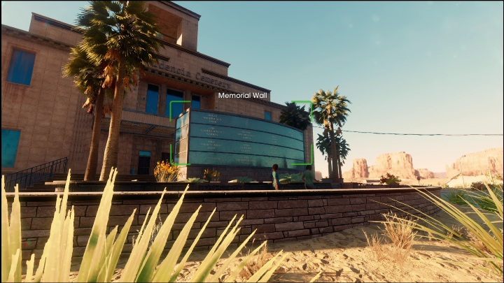 To complete this activity, you need to take a photo of the memorial plaque located right in front of the building - Saints Row 2022: Discoveries (East Providencia) - list and description of activity - East Providencia - Saints Row Guide, Walkthrough