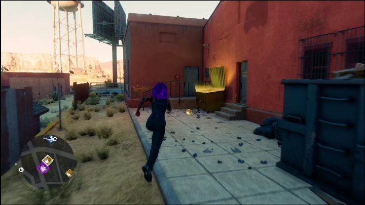 To complete this activity, you only need to search the dumpster that glows gold - Saints Row 2022: Discoveries (East Providencia) - list and description of activity - East Providencia - Saints Row Guide, Walkthrough