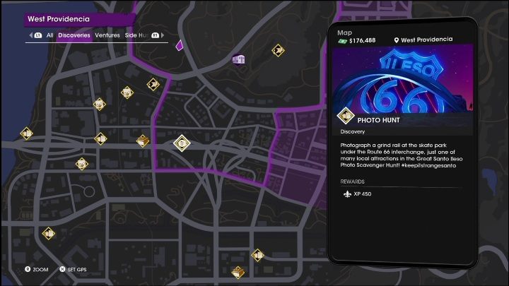 Photo Hunt is located in the western part of West Providencia, just off one of the main roads - Saints Row 2022: Discoveries (West Providencia) - list and description of activity - West Providencia - Saints Row Guide, Walkthrough