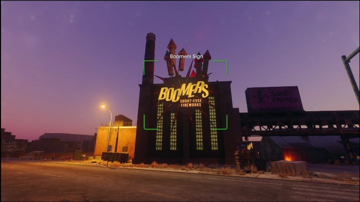 To receive the reward, you must take a photo of the symbol on the roof of the fireworks factory - Saints Row 2022: Discoveries (Smelterville East) - list and description of activity - Smelterville East - Saints Row Guide, Walkthrough