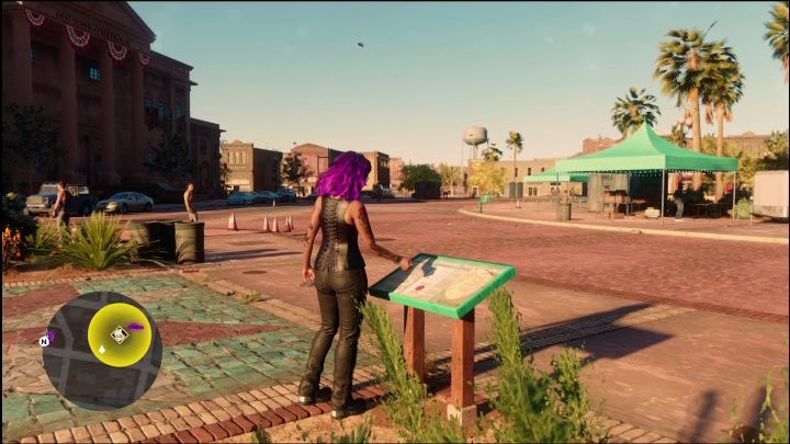 The spaces between the buttons are the same, so you can easily find them while walking along the sidewalk - Saints Row 2022: Discoveries (West Old Town) - list and activity descriptions - West Old Town - Saints Row Guide, Walkthrough