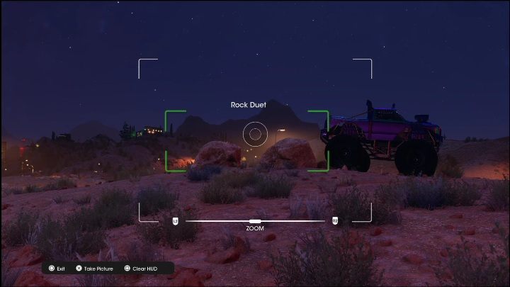 To receive the reward you must take a photo of two rocks standing next to the exit road to the Rojas Desert North - Saints Row 2022: Discoveries (East Old Town) - list and description of activity - East Old Town - Saints Row Guide, Walkthrough