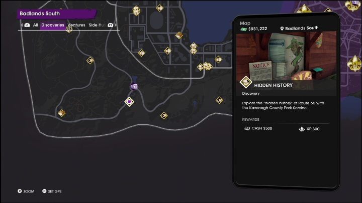 You'll find this activity in the southern part of Badlands South, right next to the fast travel point - Saints Row 2022: Discoveries (Badlands South) - list and description of activity - Badlands South - Saints Row Guide, Walkthrough