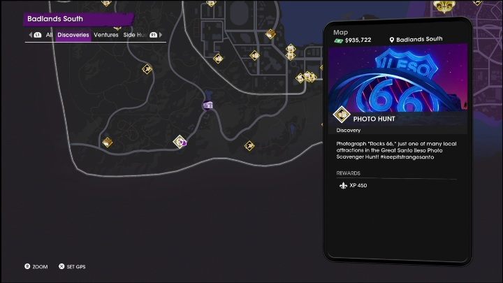 You'll find this activity in the southern part of the district, just off road 66 - Saints Row 2022: Discoveries (Badlands South) - list and description of activity - Badlands South - Saints Row Guide, Walkthrough
