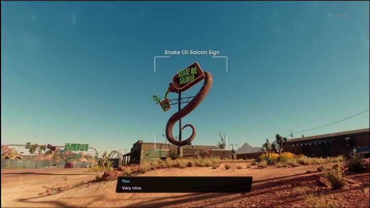Complete it by taking a photo of the Saloon Snake Oil sign - Saints Row 2022: Discoveries (Rojas Desert North) - list and description of activity - Rojas Desert North - Saints Row Guide, Walkthrough