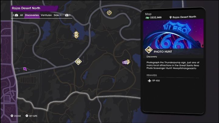 This photo hunt is located in the southern part of the desert, right by the main road - Saints Row 2022: Discoveries (Rojas Desert North) - list and description of activity - Rojas Desert North - Saints Row Guide, Walkthrough