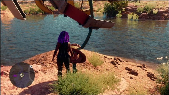 Location: The central part of the area, in the middle of a small lake - Saints Row 2022: Discoveries (Rojas Desert North) - list and description of activity - Rojas Desert North - Saints Row Guide, Walkthrough