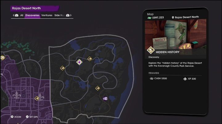 This activity is located in the northern part of the area, right next to a viewpoint - Saints Row 2022: Discoveries (Rojas Desert North) - list and description of activity - Rojas Desert North - Saints Row Guide, Walkthrough