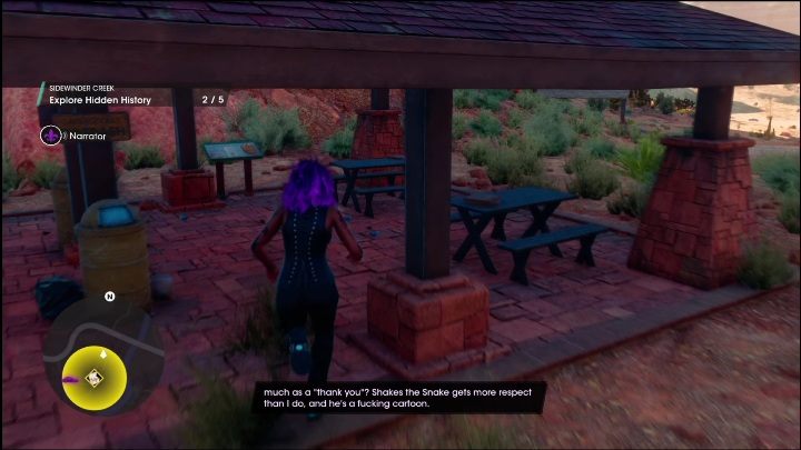 The last one is in the tourist rest area, right next to the wooden benches - Saints Row 2022: Discoveries (Rojas Desert North) - list and description of activity - Rojas Desert North - Saints Row Guide, Walkthrough
